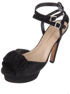 Loeffler Randall Suede Bow Platform Heels